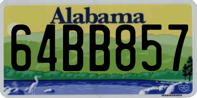 AL license plate 64BB857