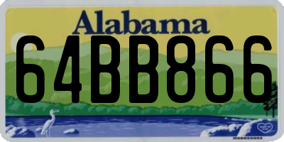 AL license plate 64BB866