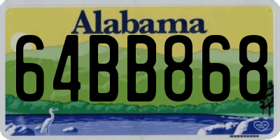 AL license plate 64BB868