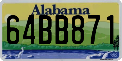 AL license plate 64BB871