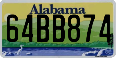 AL license plate 64BB874
