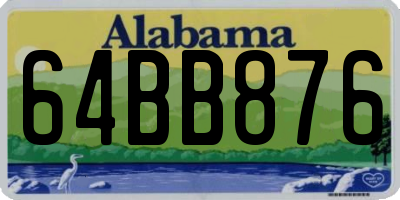 AL license plate 64BB876