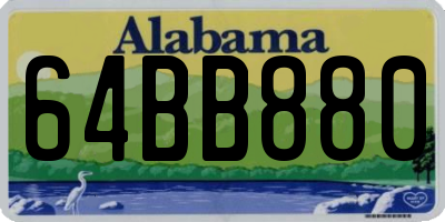 AL license plate 64BB880