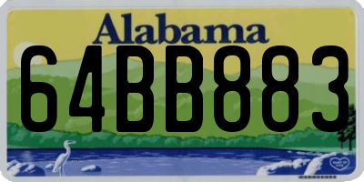 AL license plate 64BB883