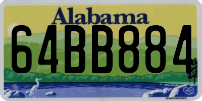 AL license plate 64BB884