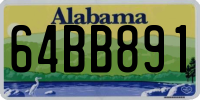 AL license plate 64BB891