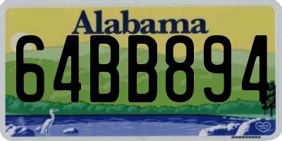 AL license plate 64BB894