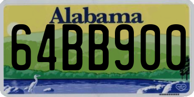 AL license plate 64BB900
