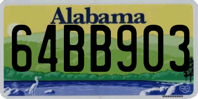 AL license plate 64BB903
