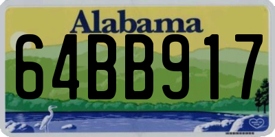 AL license plate 64BB917