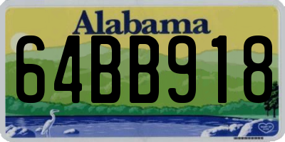 AL license plate 64BB918