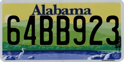 AL license plate 64BB923