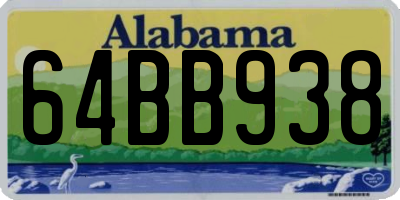 AL license plate 64BB938