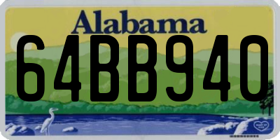 AL license plate 64BB940
