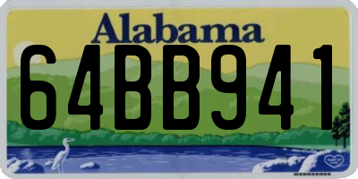 AL license plate 64BB941