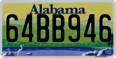 AL license plate 64BB946