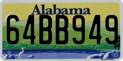 AL license plate 64BB949