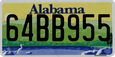 AL license plate 64BB955