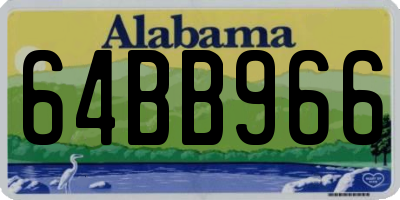 AL license plate 64BB966