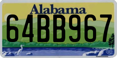 AL license plate 64BB967