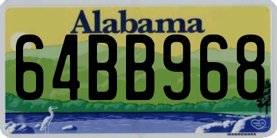 AL license plate 64BB968