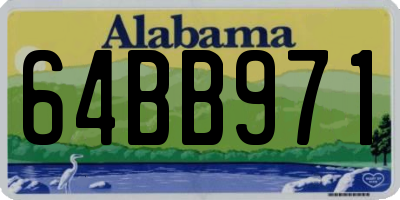 AL license plate 64BB971