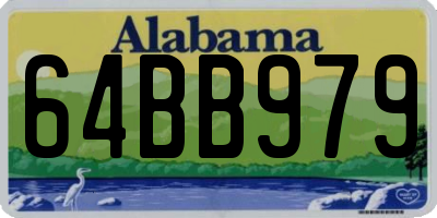 AL license plate 64BB979