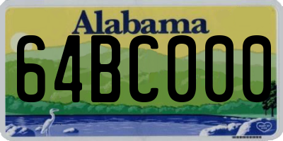 AL license plate 64BC000