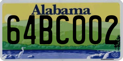 AL license plate 64BC002