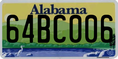 AL license plate 64BC006