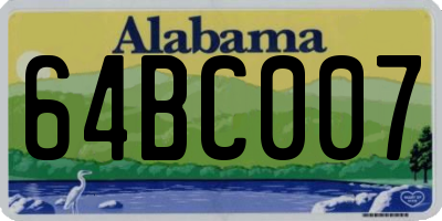 AL license plate 64BC007