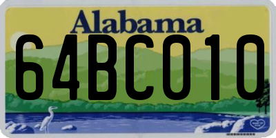 AL license plate 64BC010