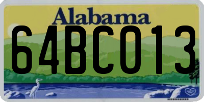 AL license plate 64BC013