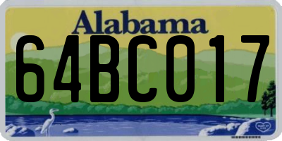 AL license plate 64BC017