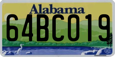 AL license plate 64BC019