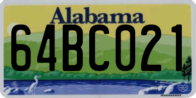 AL license plate 64BC021