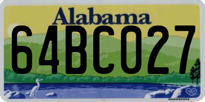 AL license plate 64BC027