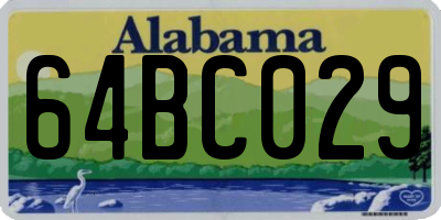 AL license plate 64BC029