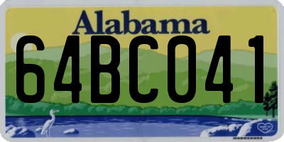 AL license plate 64BC041