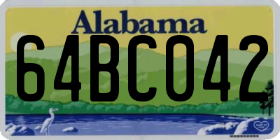 AL license plate 64BC042