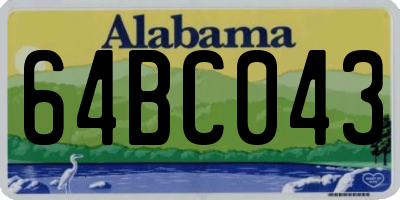 AL license plate 64BC043