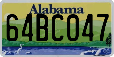 AL license plate 64BC047