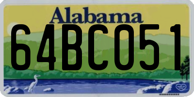 AL license plate 64BC051