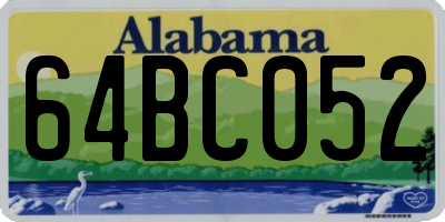 AL license plate 64BC052