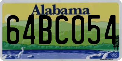 AL license plate 64BC054