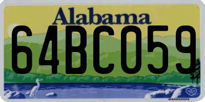 AL license plate 64BC059