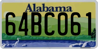 AL license plate 64BC061