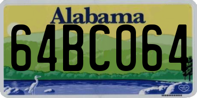 AL license plate 64BC064