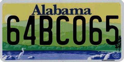 AL license plate 64BC065