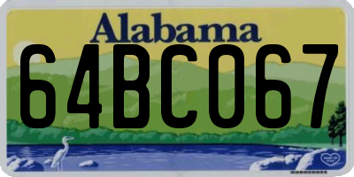 AL license plate 64BC067
